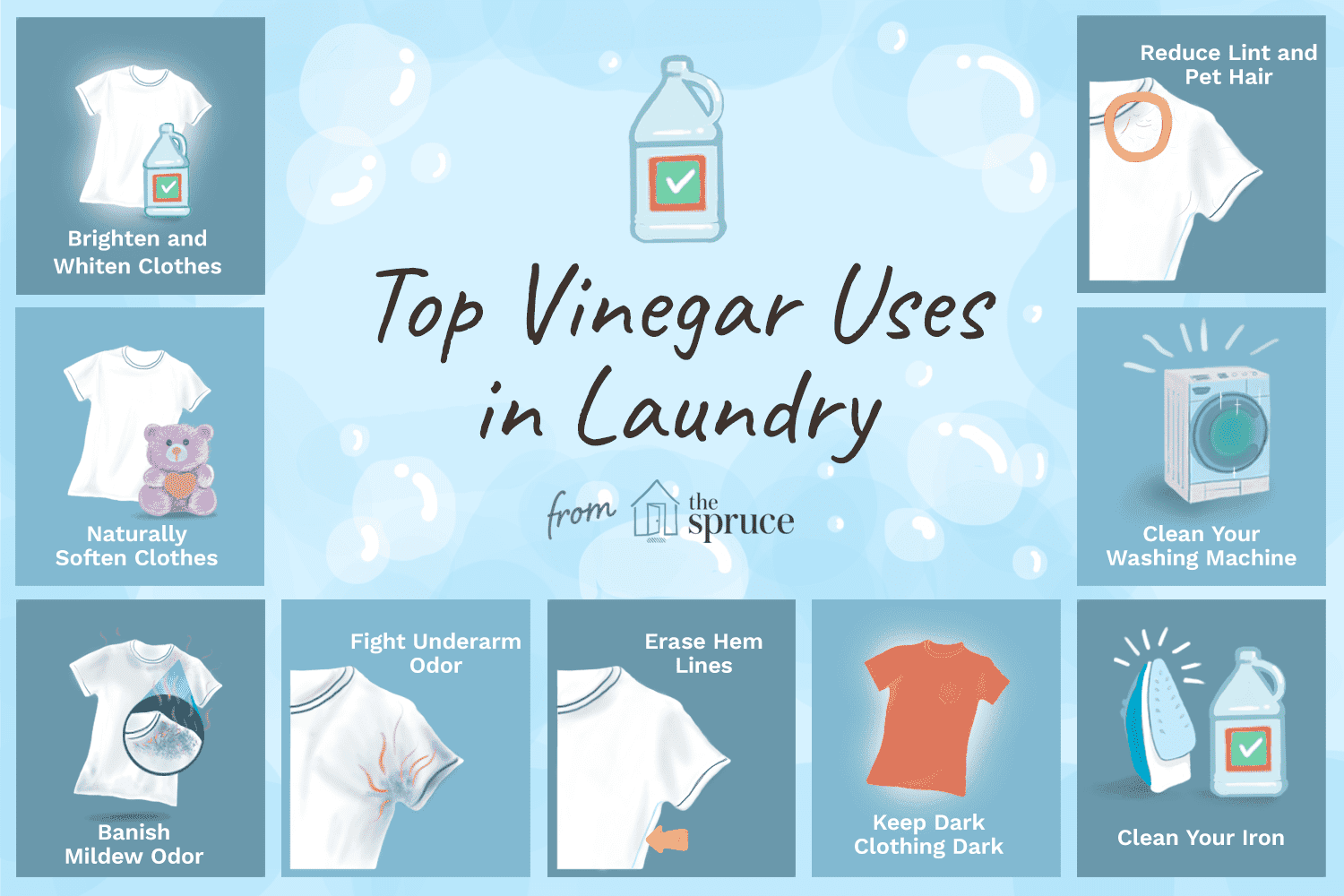 Os 11 principais motivos para usar o vinagre na lavanderia e seus benefícios